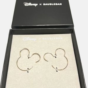 BAUBLEBAR xDisney Mickey Mouse Hoop Earrings.